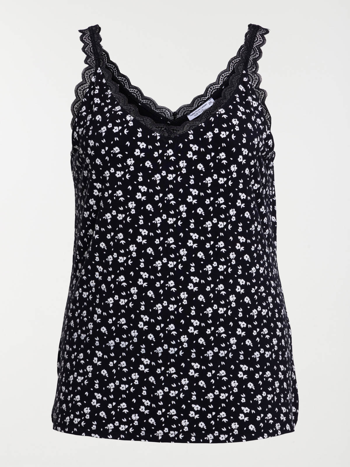 Débardeur fleuri grande taille femme