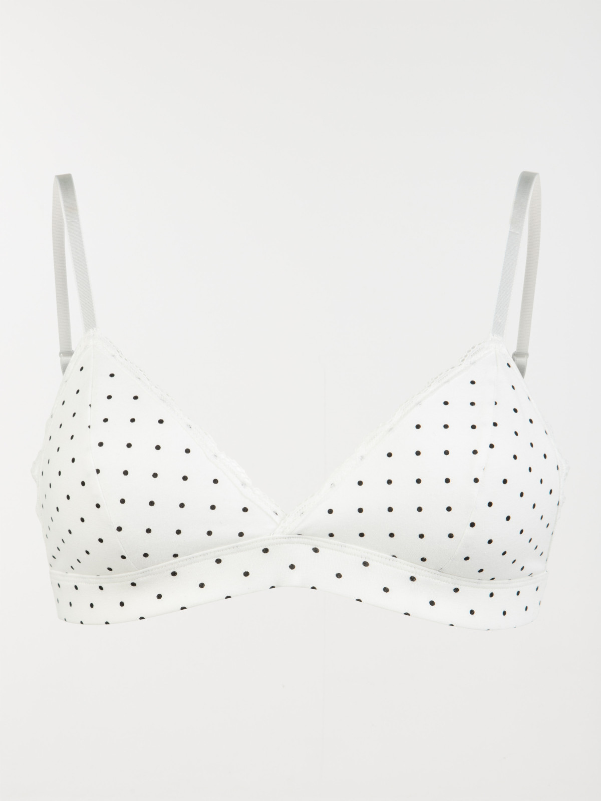 Soutien-gorge triangle à pois femme