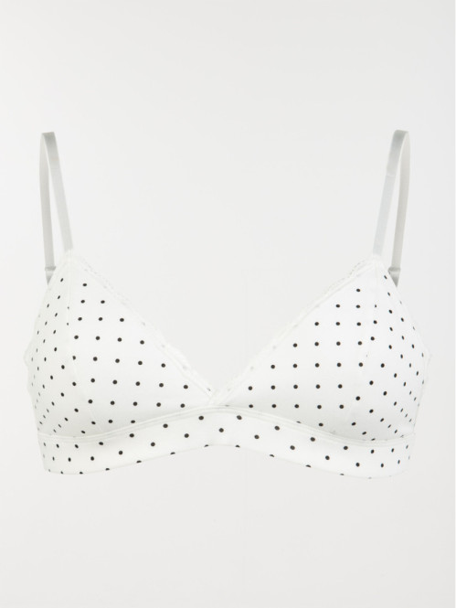 Soutien-gorge triangle à pois femme