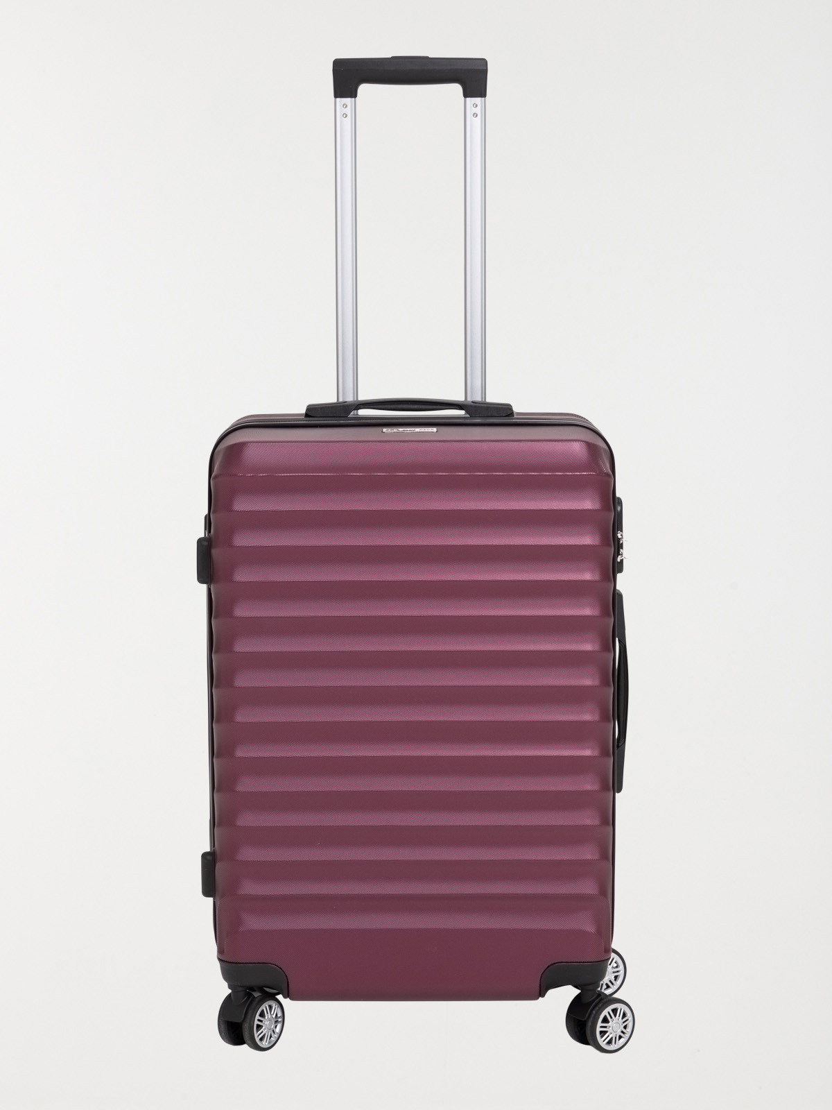 Valise rigide à roulettes rose