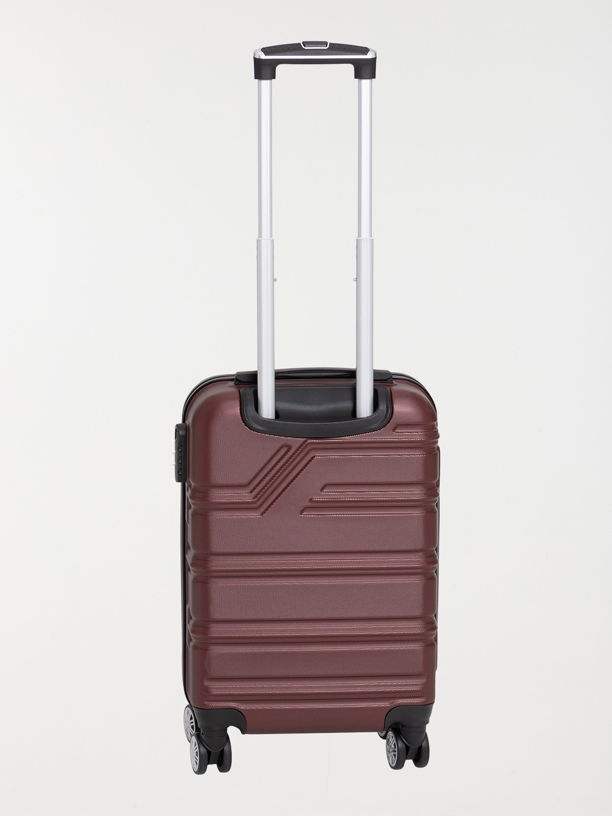 Valise rigide rouge à roulettes