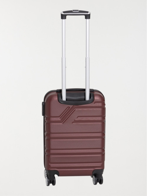 Valise rigide rouge à roulettes