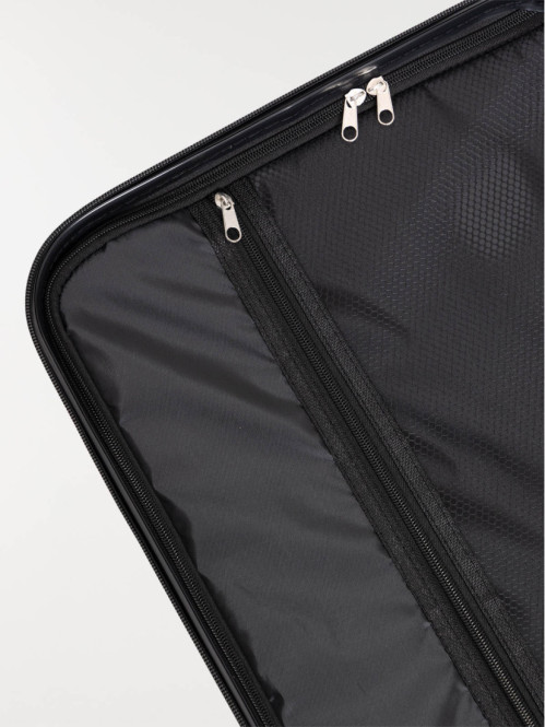 Valise rigide rouge à roulettes