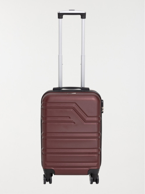 Valise rigide rouge à roulettes