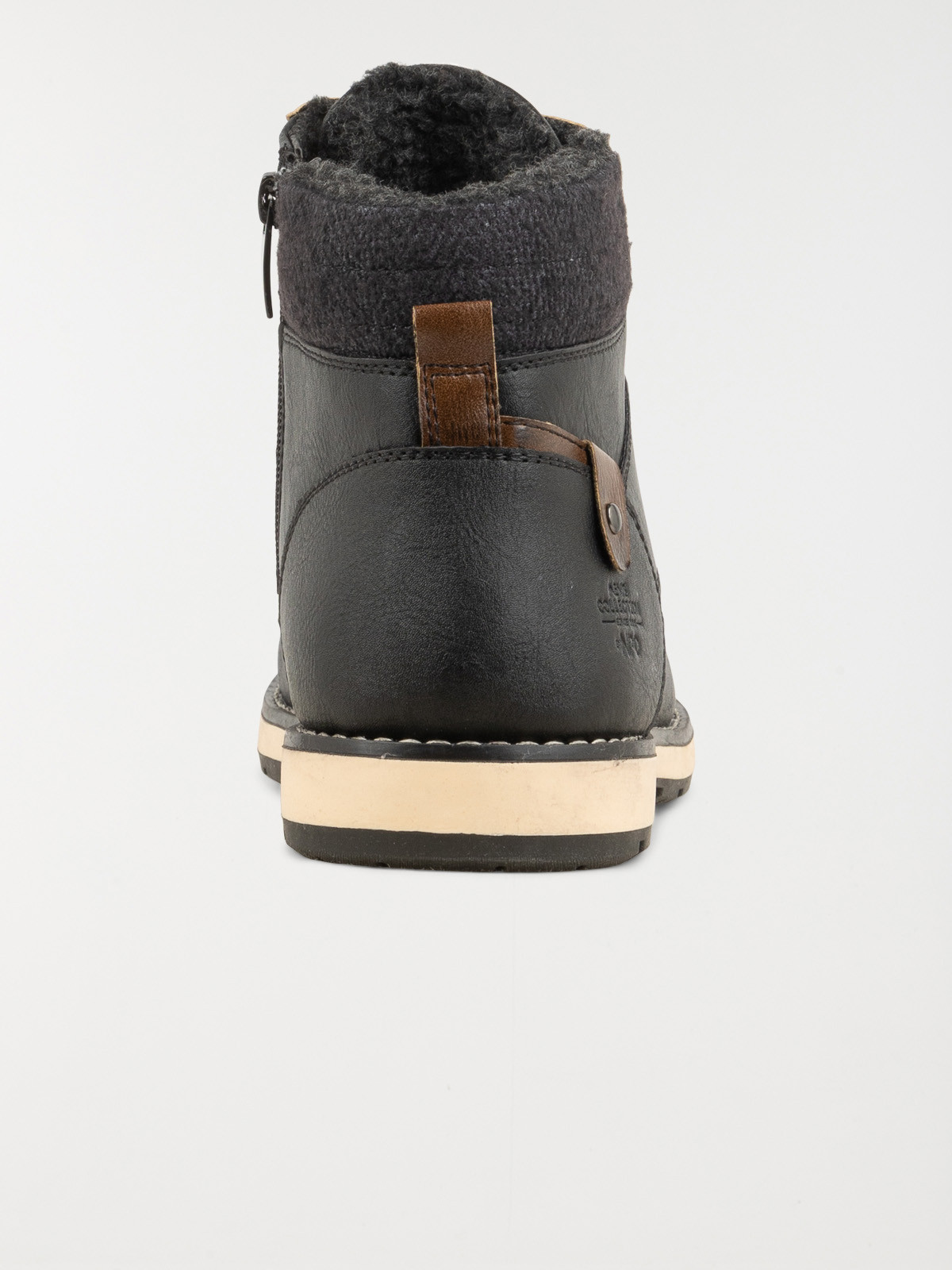 Boots lacets et zips homme noir (40-46)