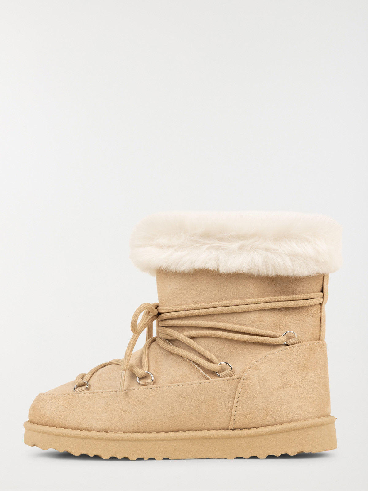 Bottines plates femme col fourré (36-41)