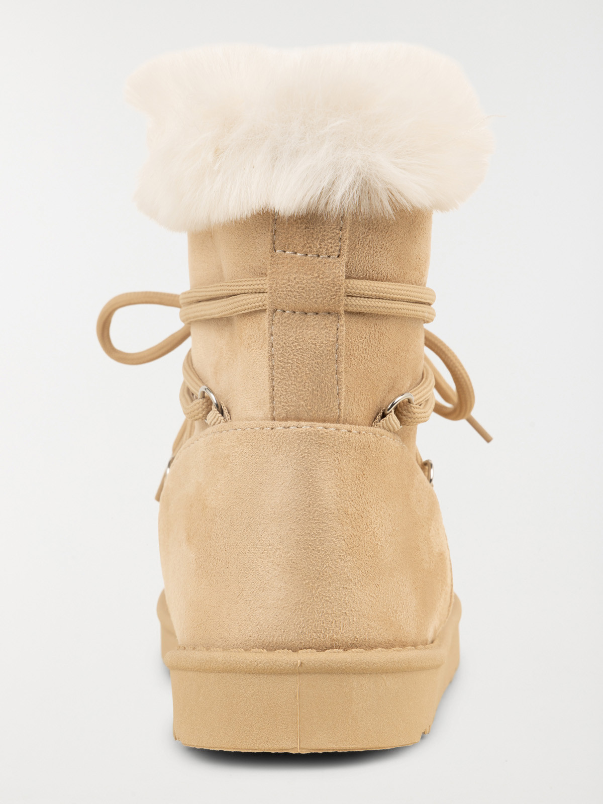 Bottines plates femme col fourré (36-41)