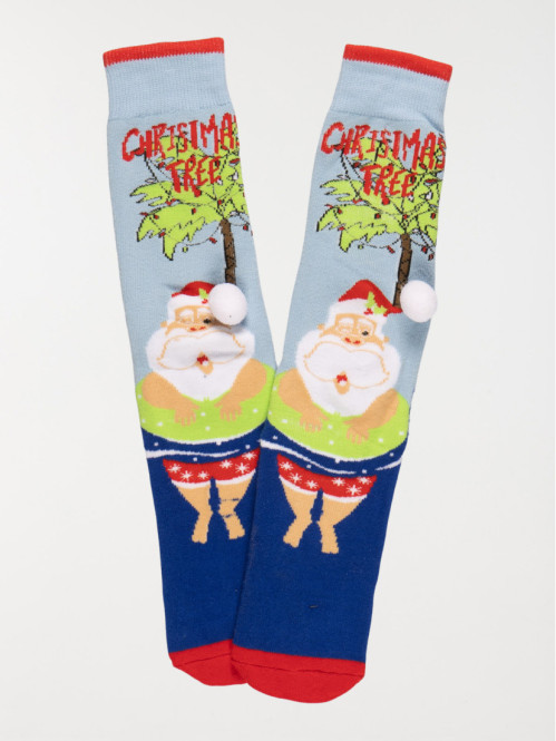 Chaussette antidérapante Père-Noël homme