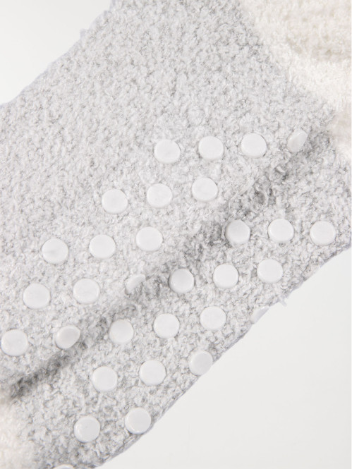 Lot 2 paires chaussettes pompons femme