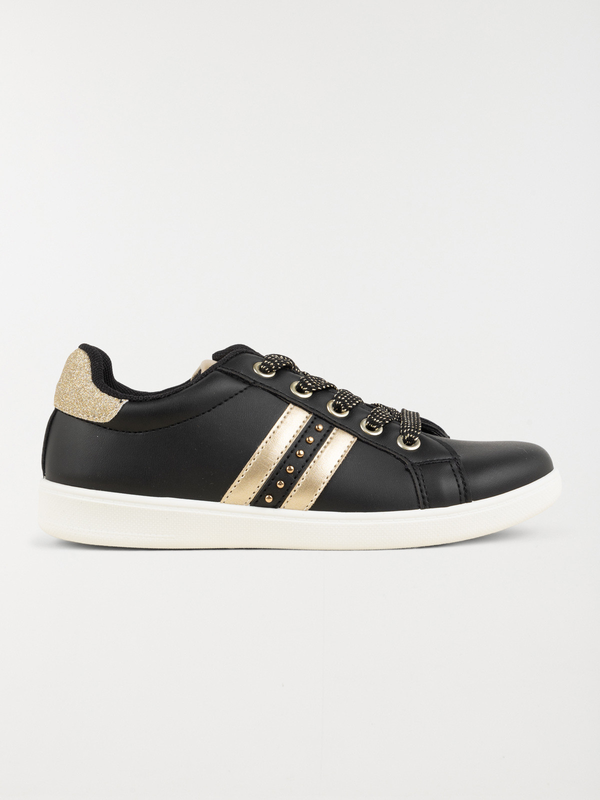 Baskets noires et dorées fille (31-37)