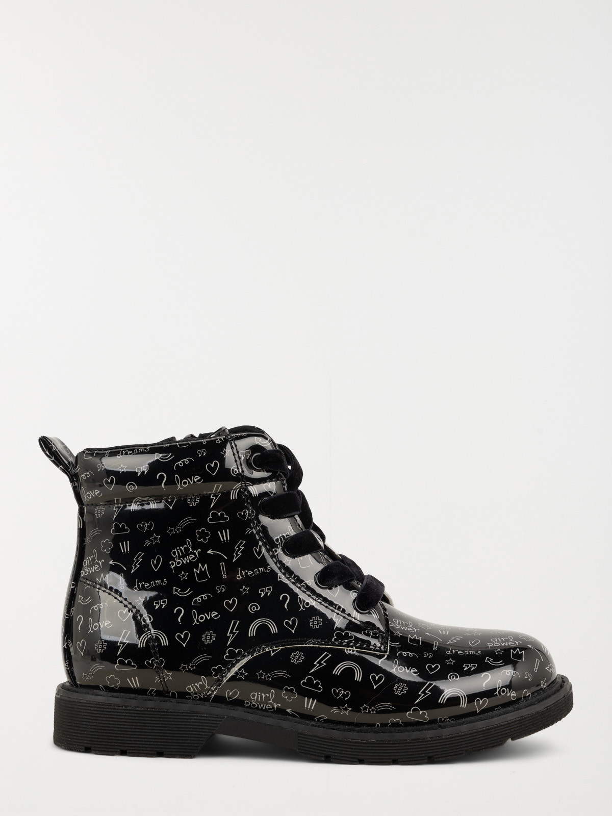 Bottines vernies imprimées fille (31-35)