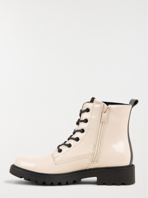 Bottines beiges lacets...