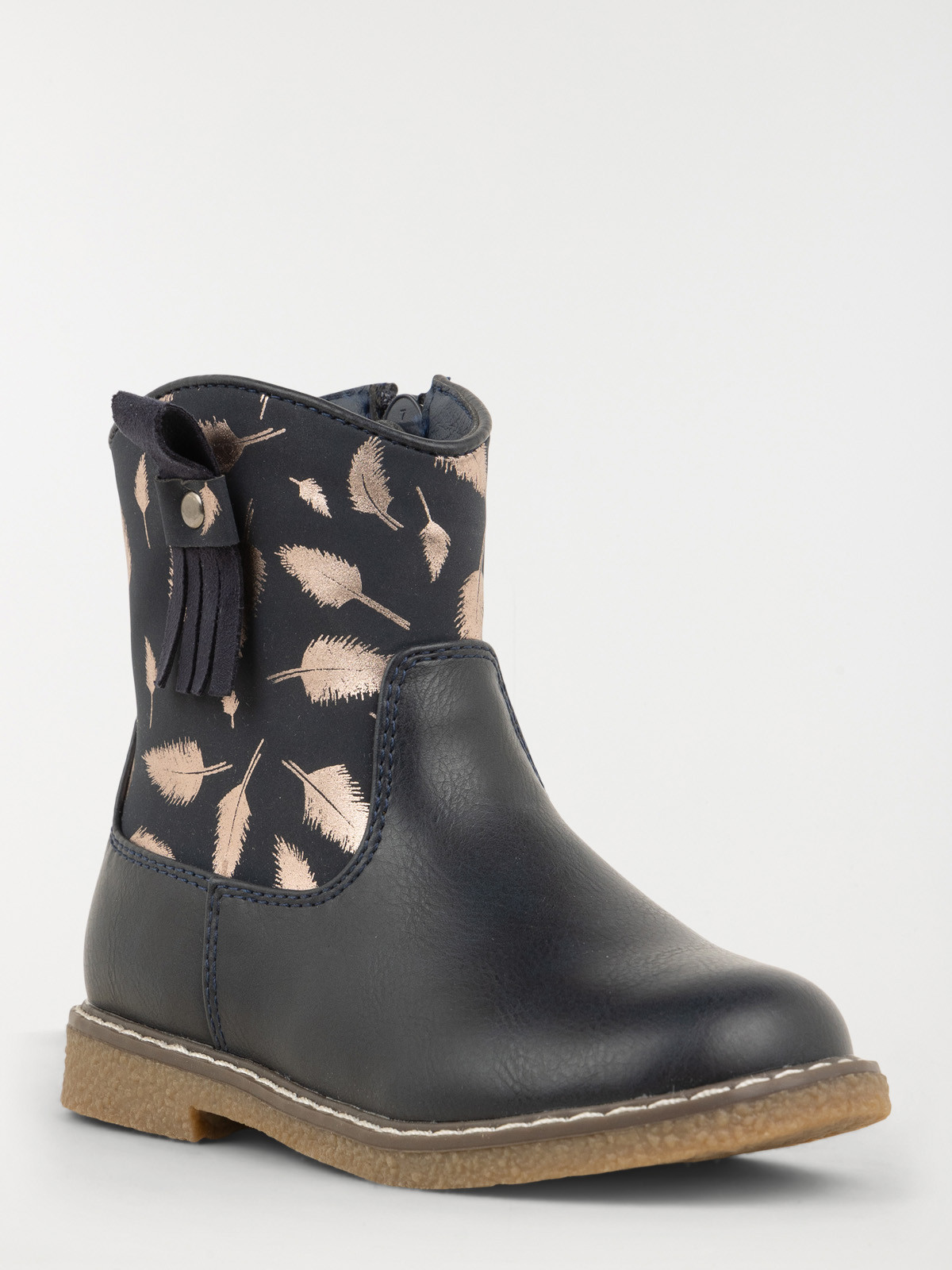 Bottines feuilles dorées fille (31-35)