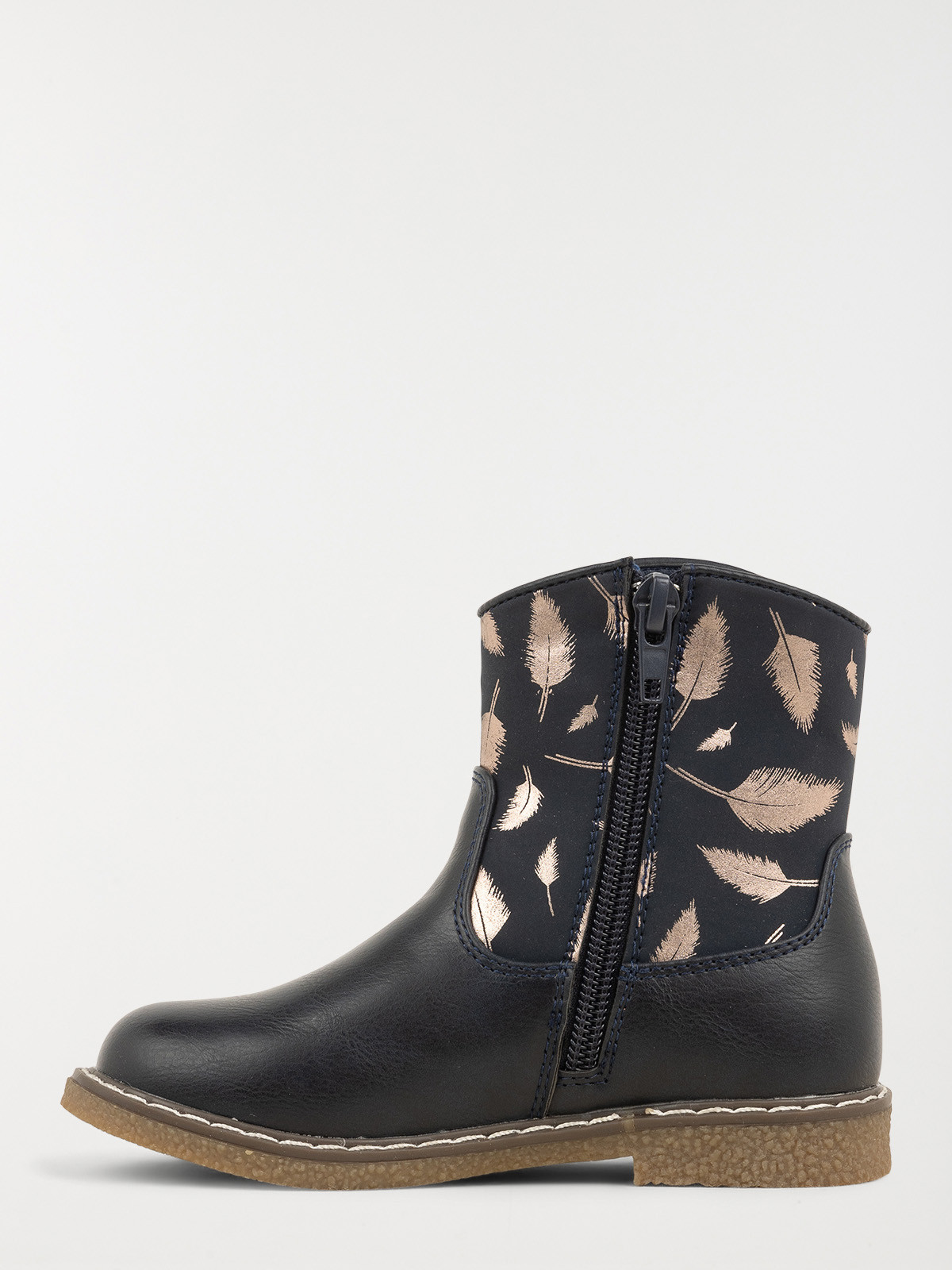 Bottines feuilles dorées fille (31-35)