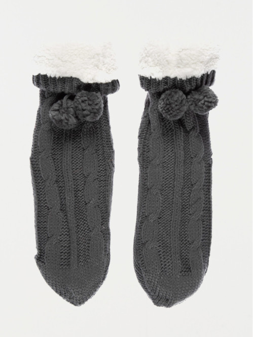 Chaussettes maille torsadée femme