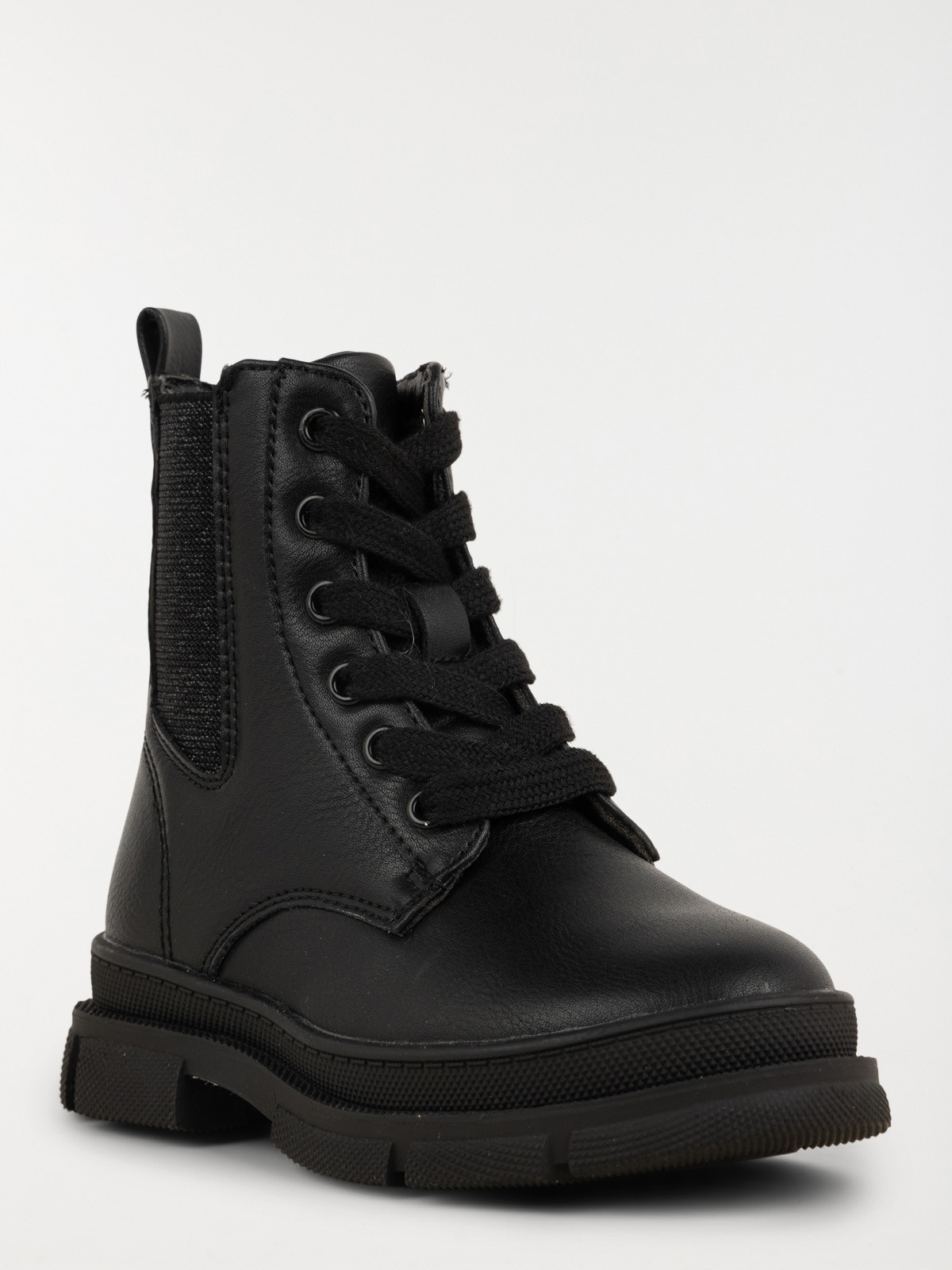 Bottines noires lacets fille 26 30