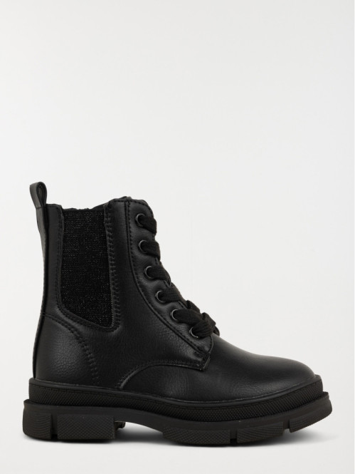 Bottines noires lacets fille (26-30)