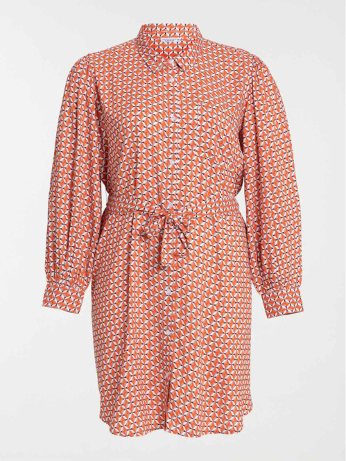 Robe chemise motif grande taille femme