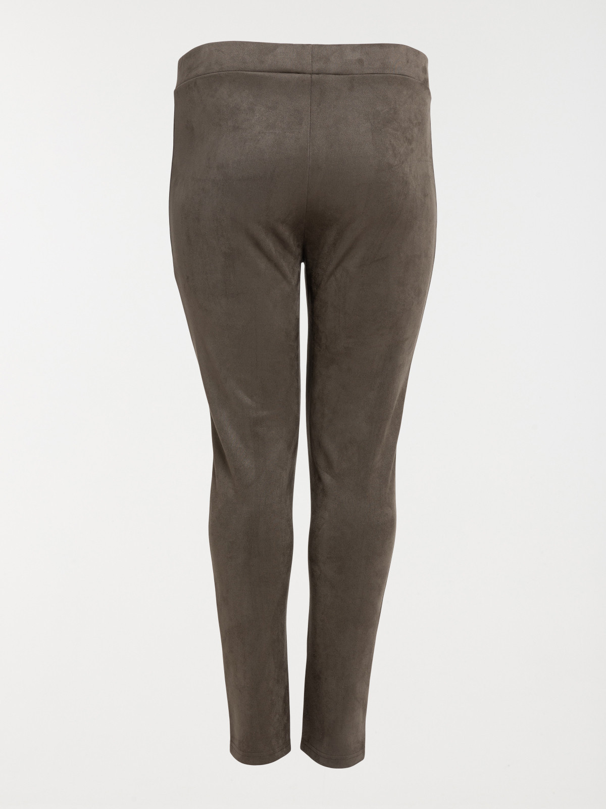 Legging kaki suédine grande taille femme