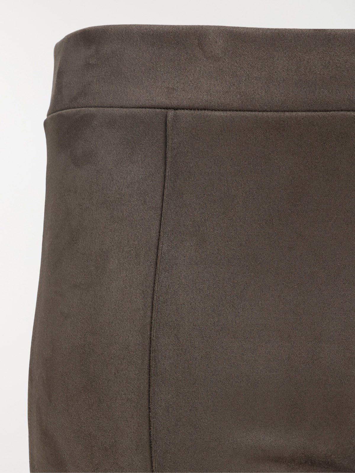 Legging kaki suédine grande taille femme