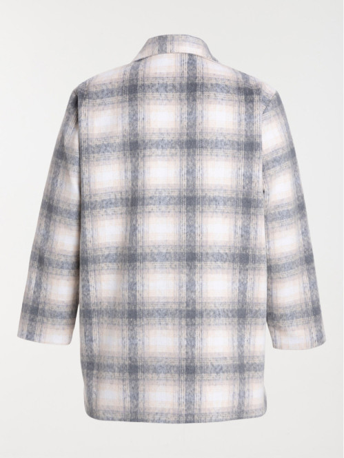 Manteau à carreaux grande...