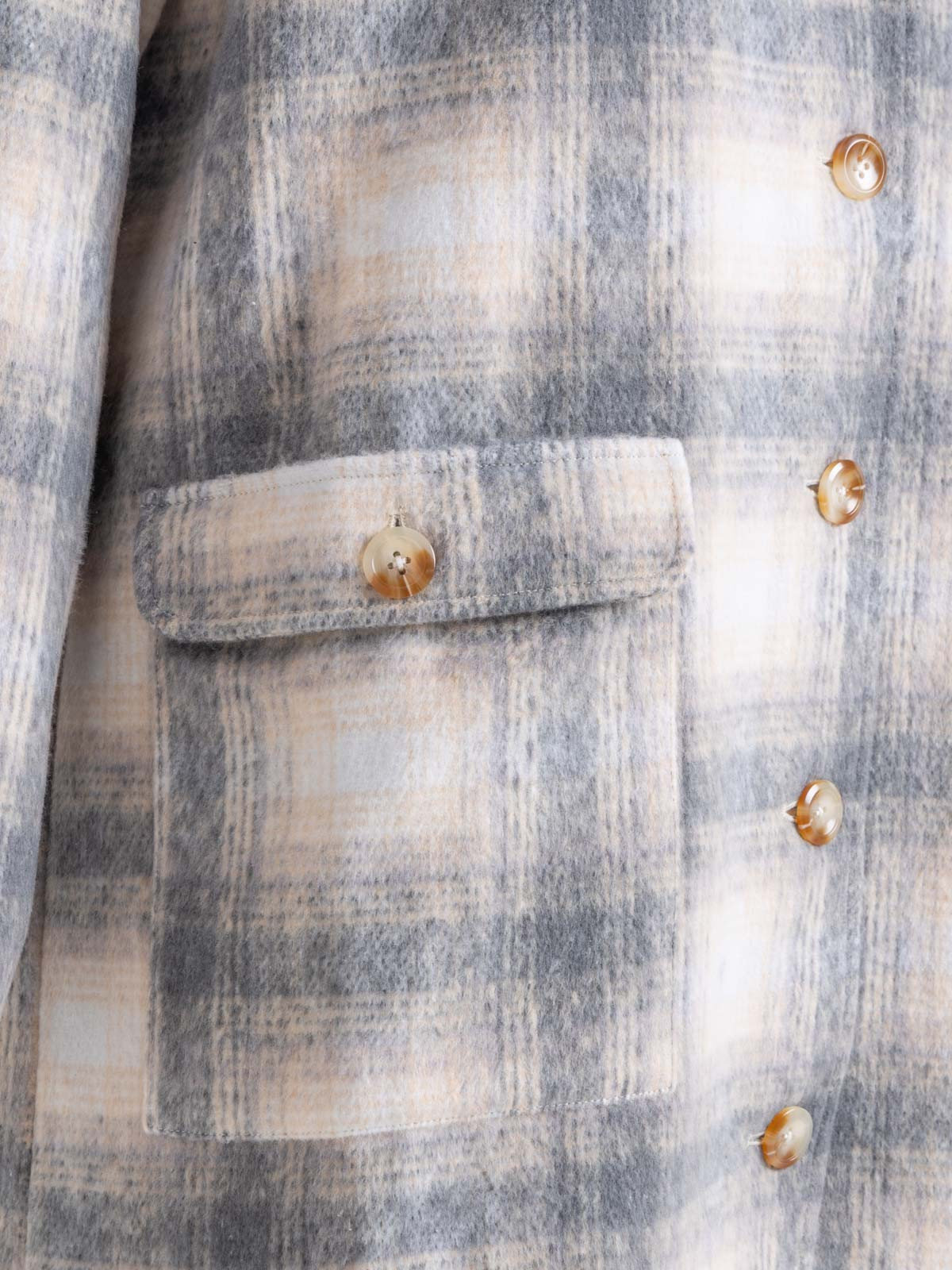 Manteau à carreaux grande taille femme