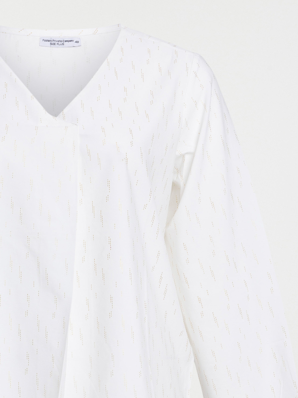 Blouse motif doré grande taille femme