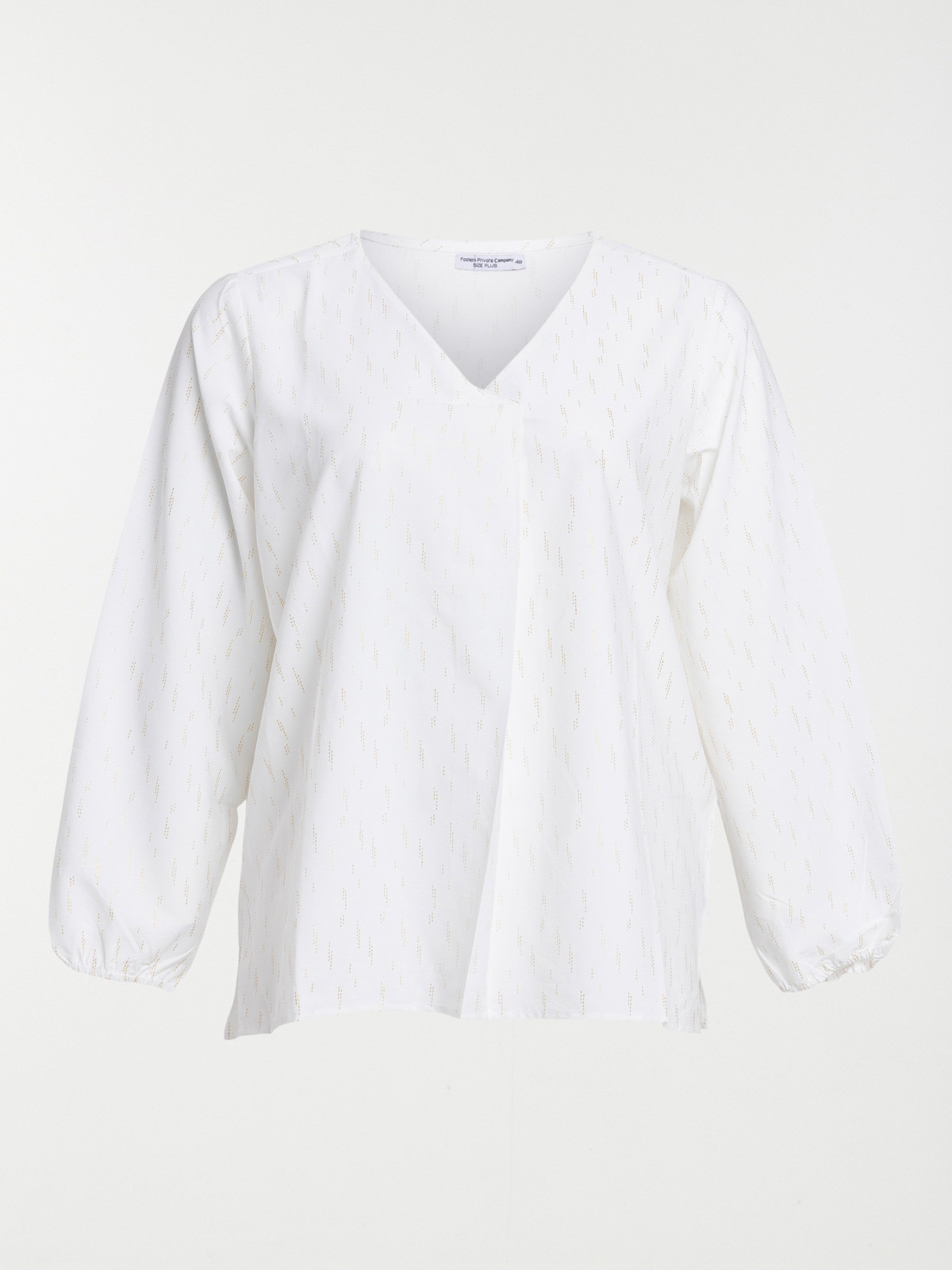 Blouse motif doré grande taille femme