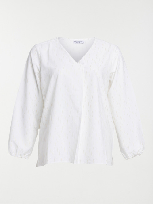 Blouse motif doré grande taille femme