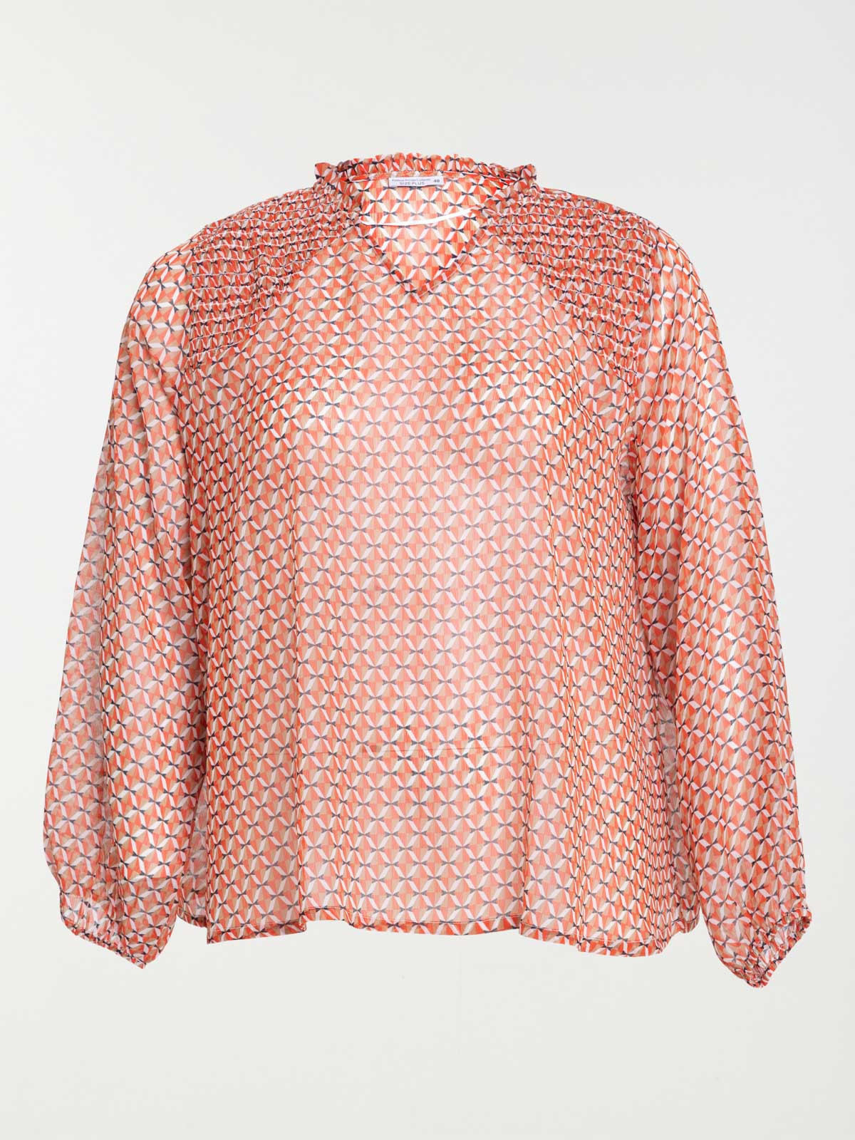 Chemise voile fleuri grande taille femme
