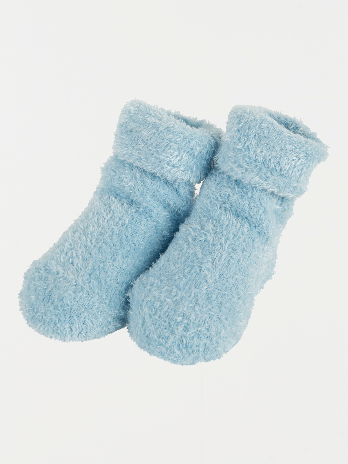 Chaussettes doudou bleu bébé