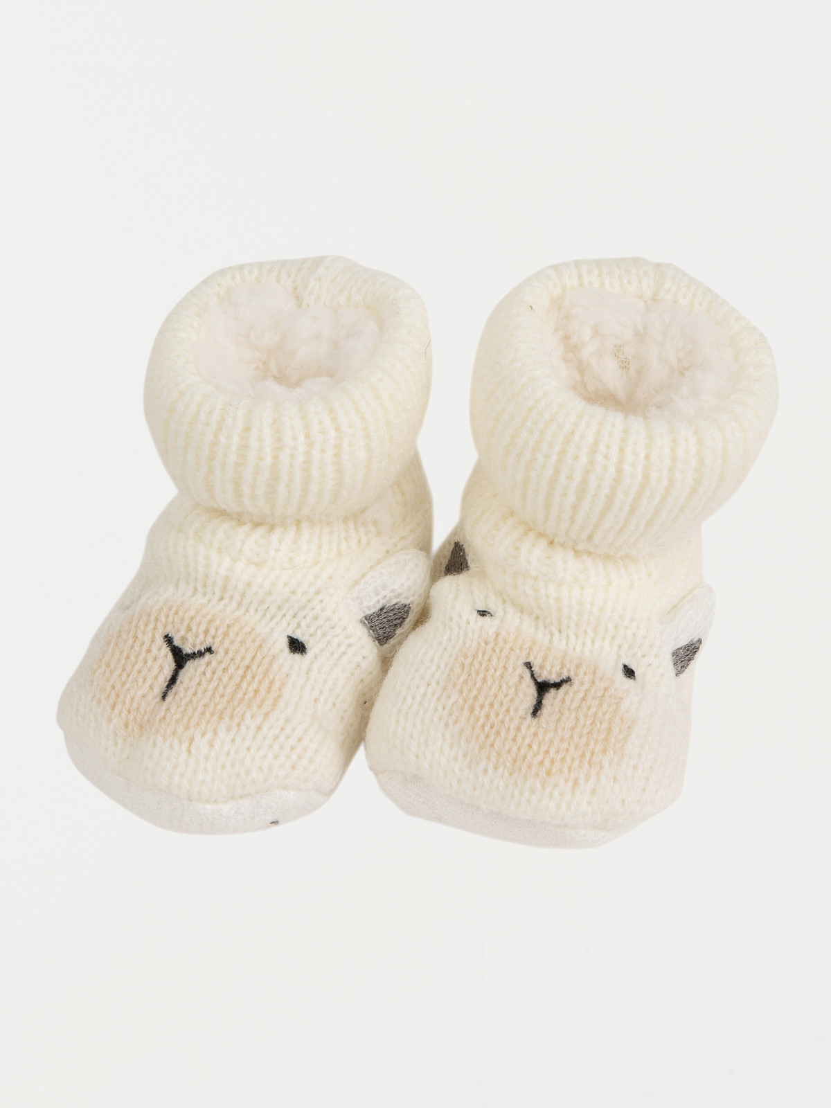 Chaussons ours écru bébé