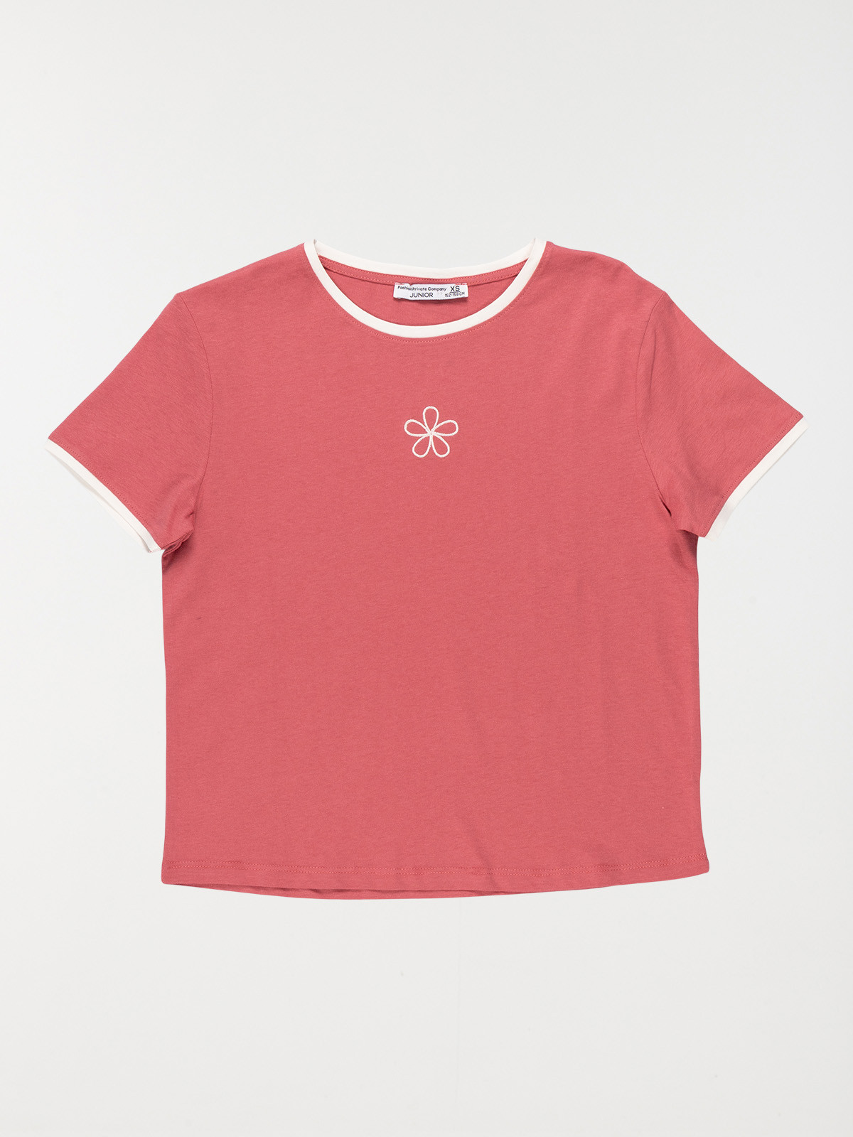 T-shirt fleur brodée fille (XXS-M)