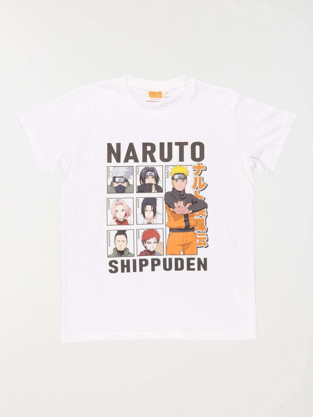 T-shirt blanc Naruto garçon (XXS-M)