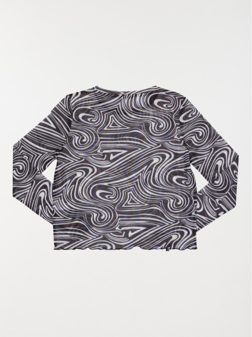 Tee-shirt résille imprimé...