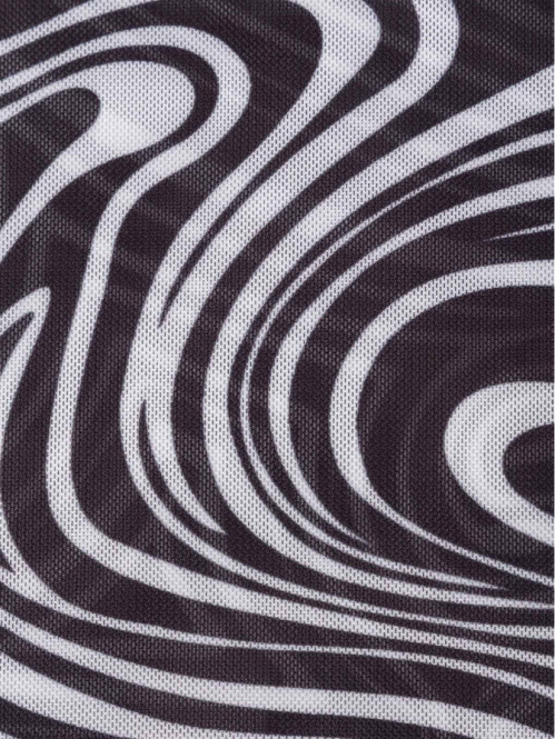 Tee-shirt résille imprimé...