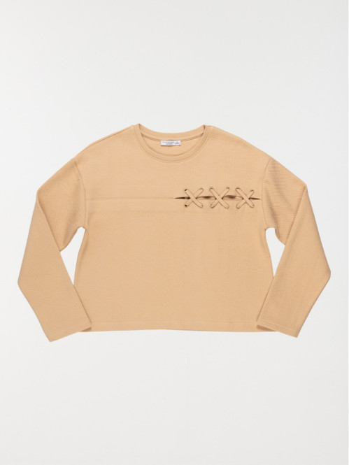 Sweat laçage croisé fille (XXS-M)