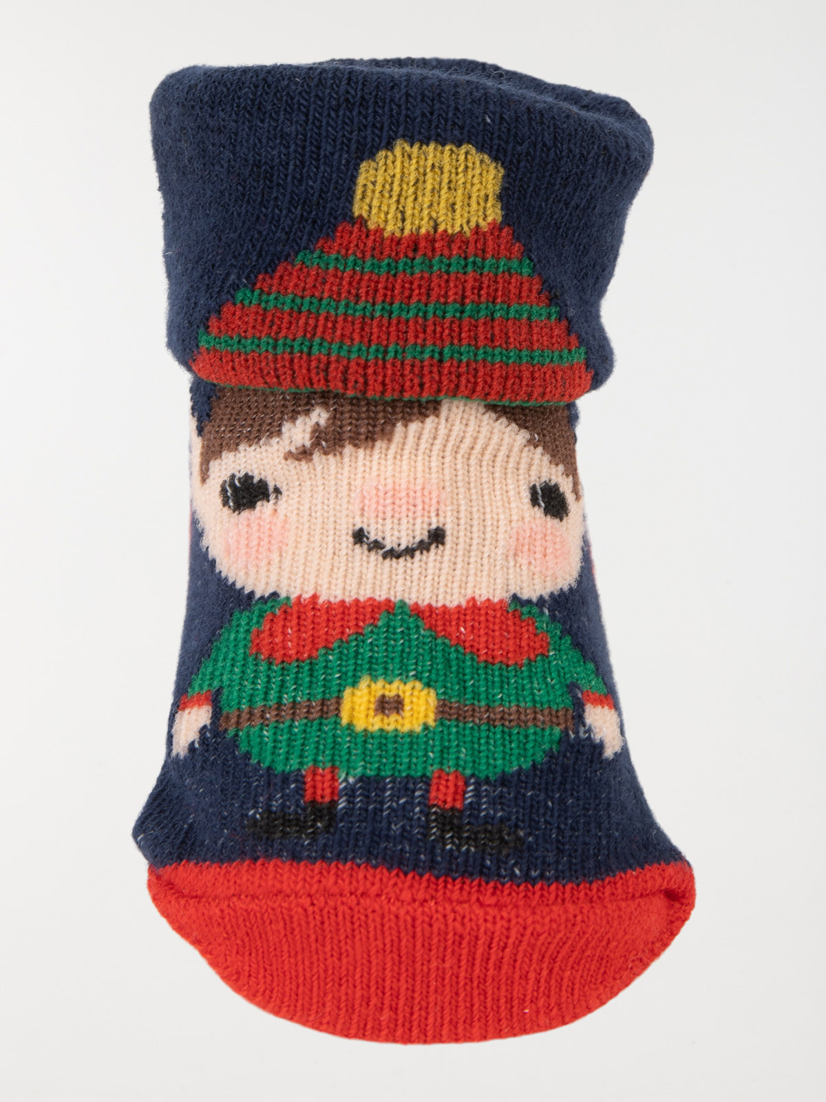 Chaussettes de Noël lutin marine bébé