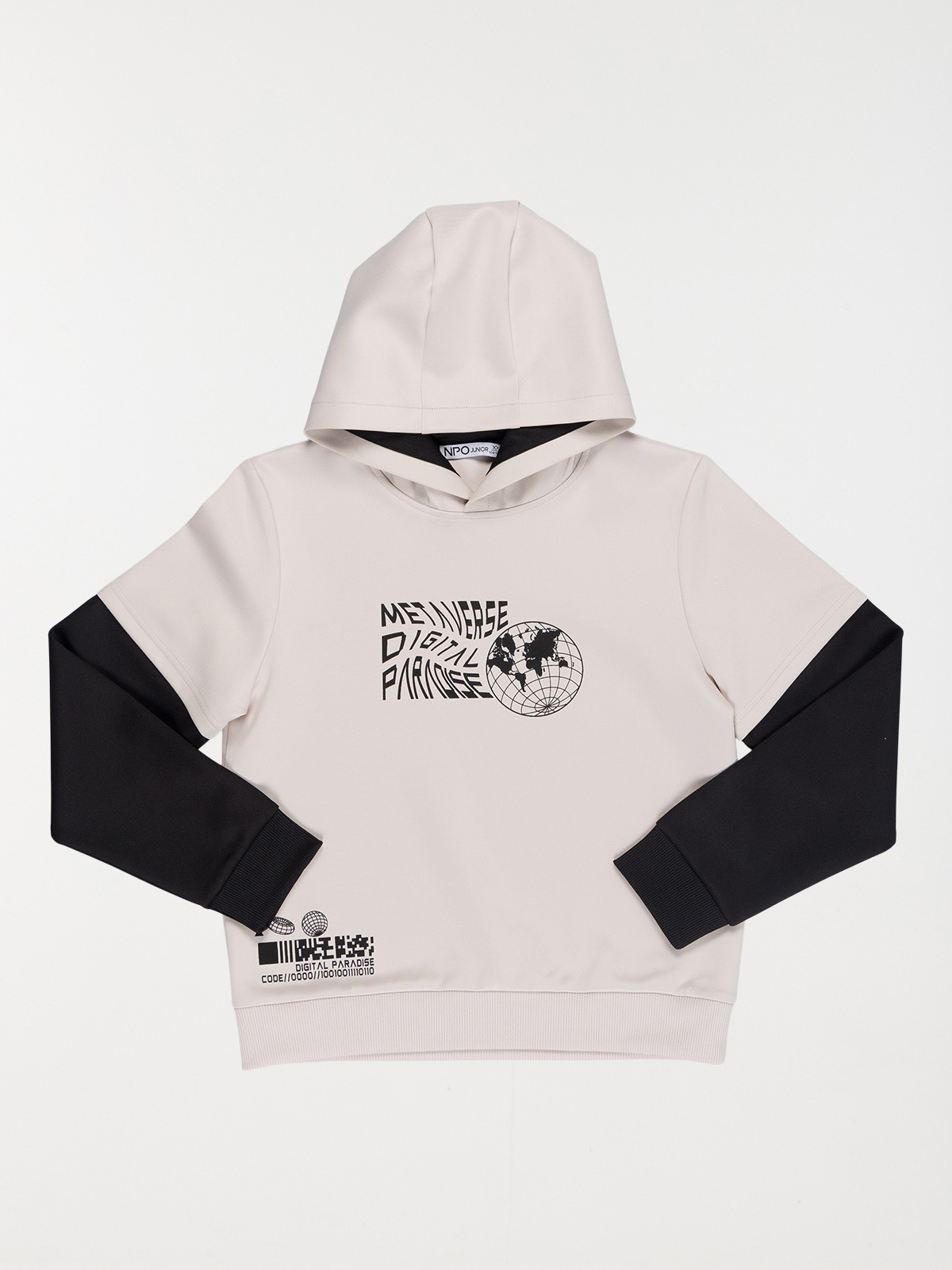 Sweat à capuche craie garçon ( xxs-m)