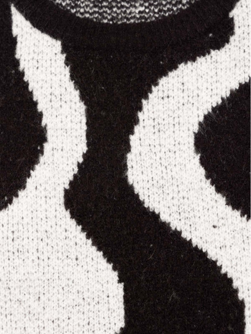 Pull imprimé noir fille...