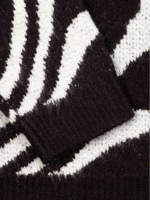 Pull imprimé noir fille...