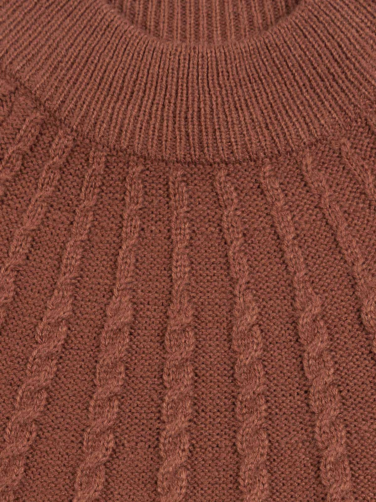 Pull café col haut fille (XXS-M)