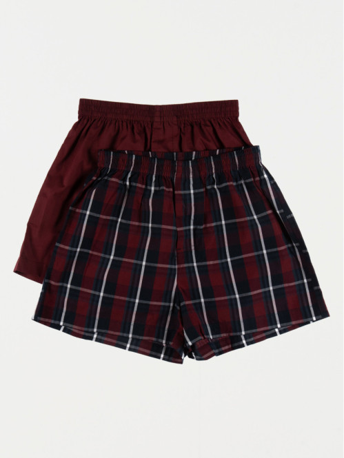 Lot de 2 caleçons homme bordeaux