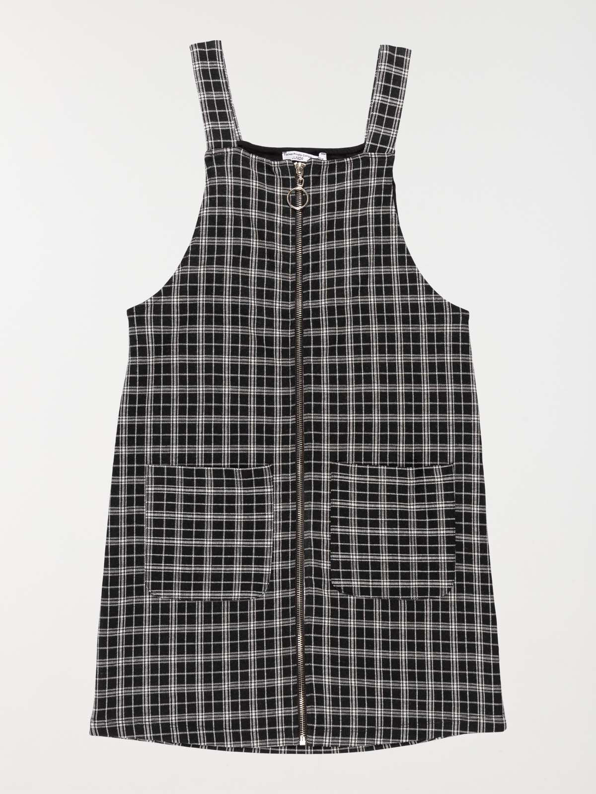Robe salopette à carreaux fille (XXS-M)