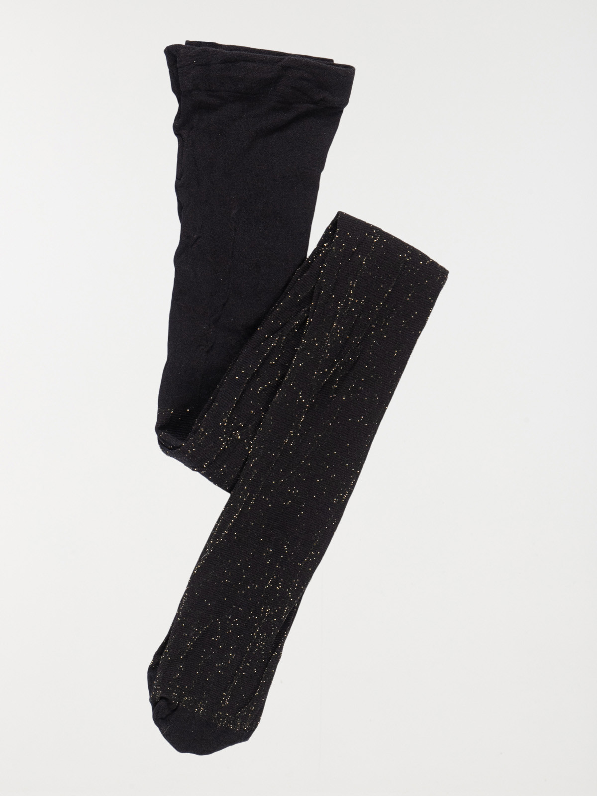 Collants noirs pailletés dorés fille