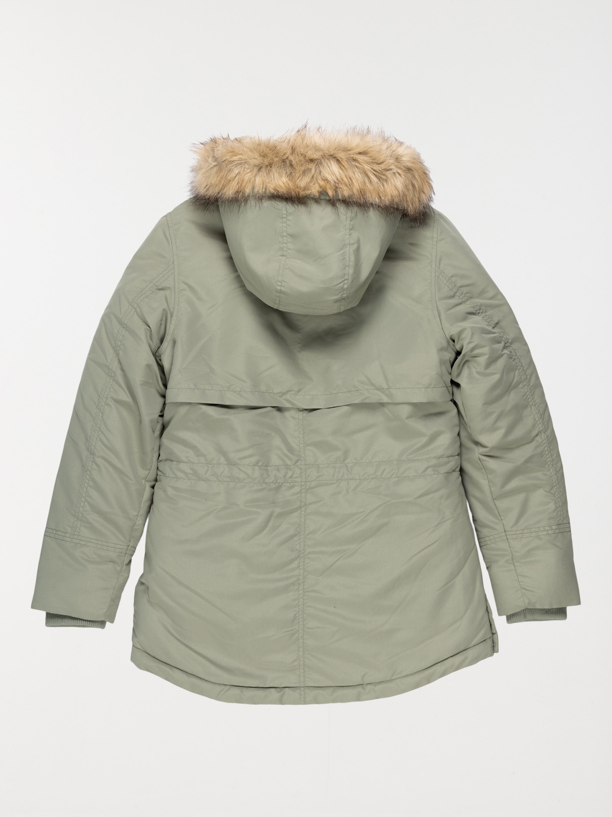 Parka capuche vert camou fille (XXS-M)