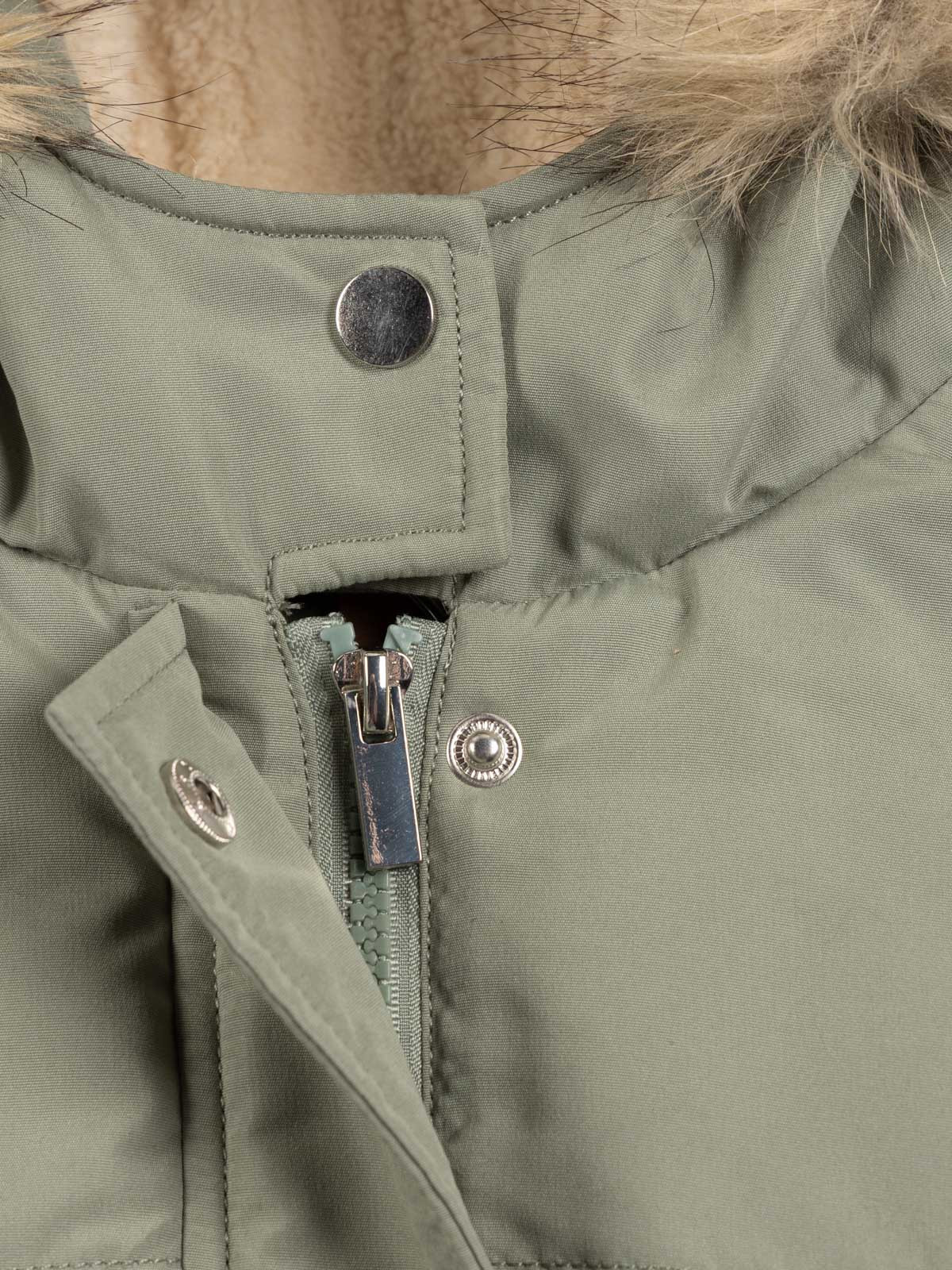 Parka capuche vert camou fille (XXS-M)