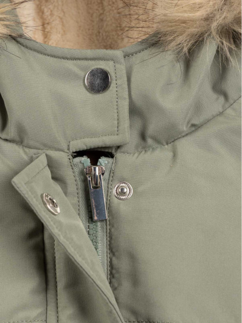 Parka capuche vert camou fille (XXS-M)