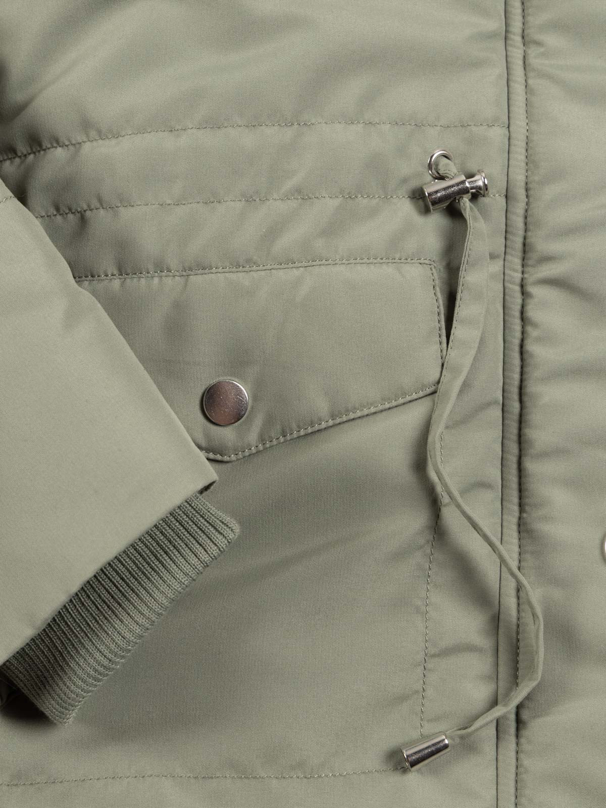 Parka capuche vert camou fille (XXS-M)