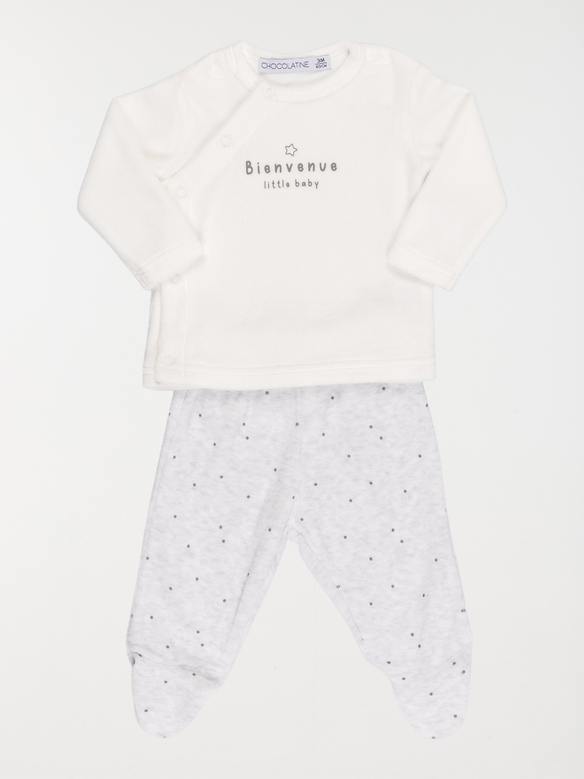 Pyjama naissance 2 pièces bébé (0-9M)